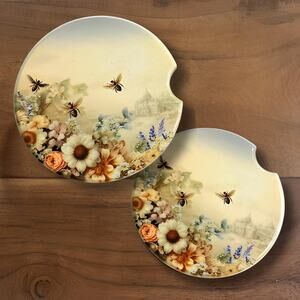 Lavender + Honey Car Coasters | Floral Car Accessories